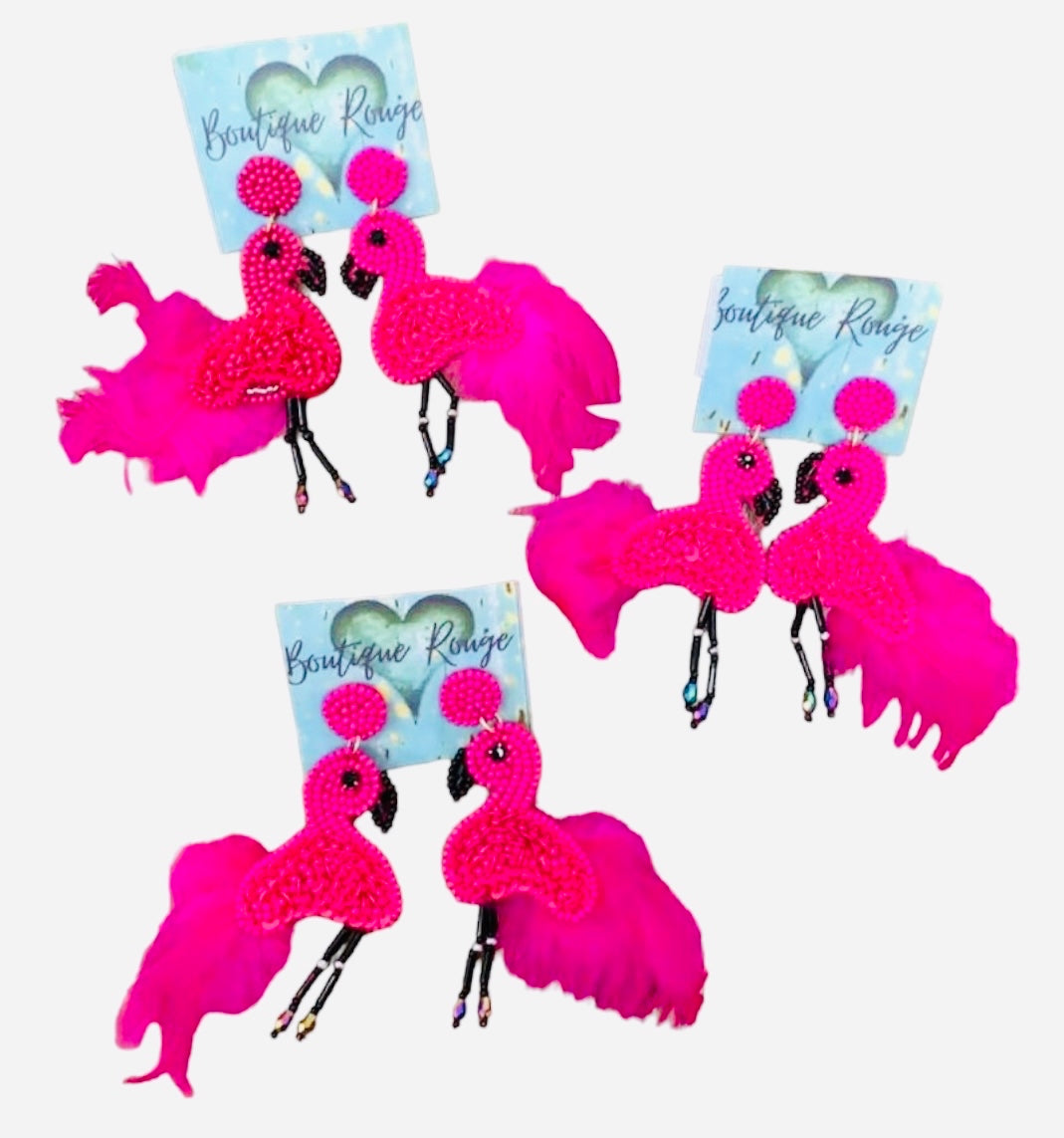 Pink Flamingo Earrings