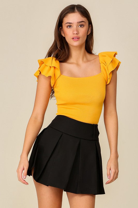 Ruffle Sleeve Top