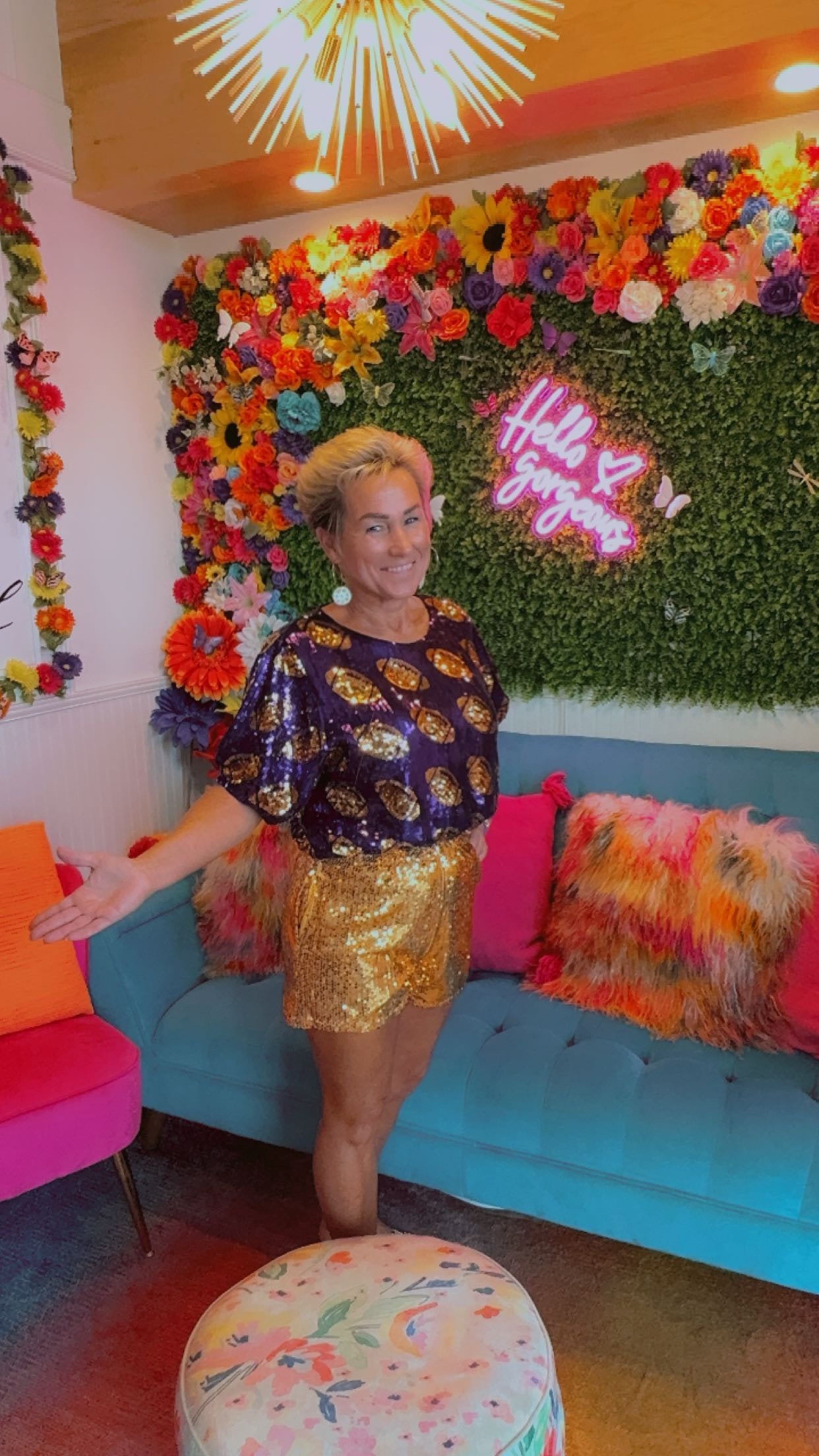 Football is Life Sequin Top