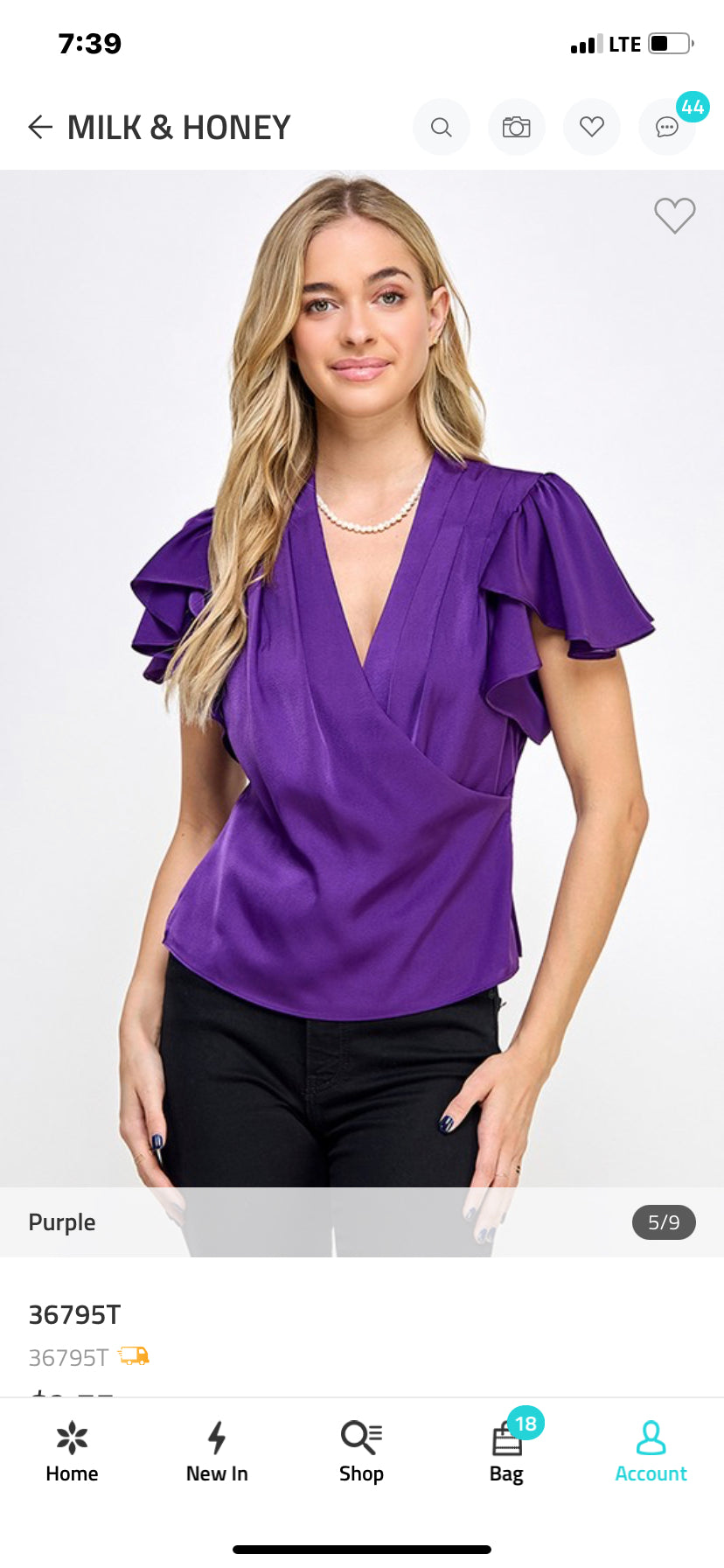 Ruffle Sleeve Blouse