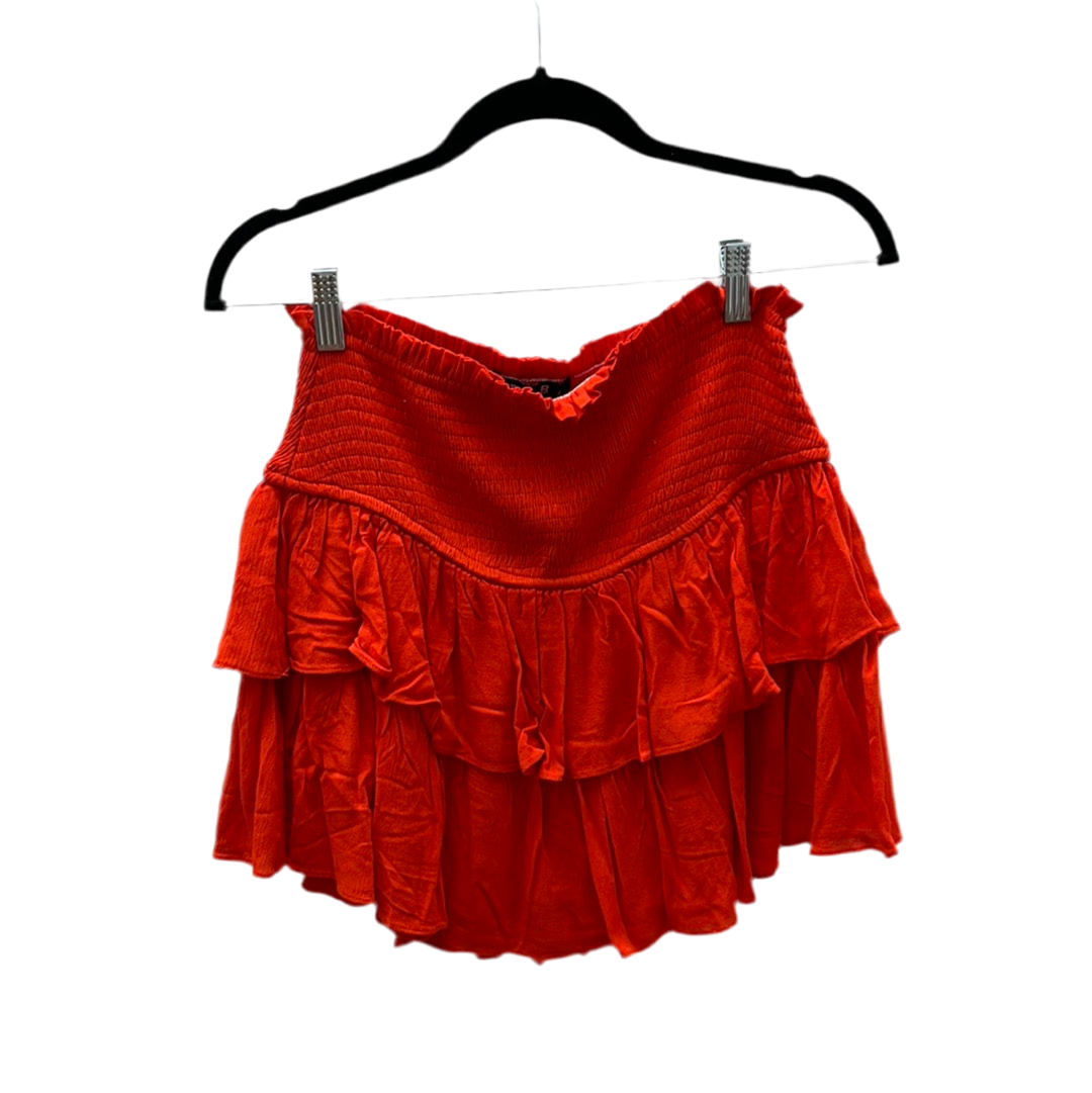 Red Ruffle Mini Skort