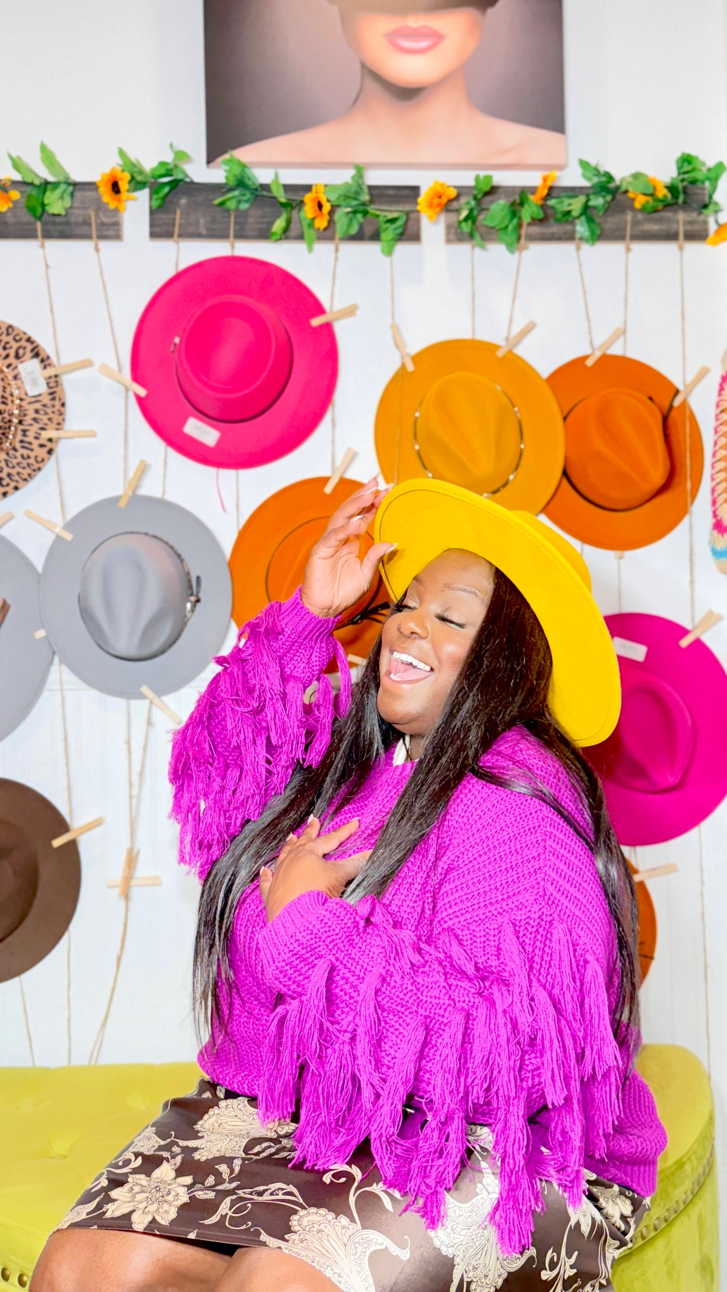 Purple Fringe Sleeve Sweater