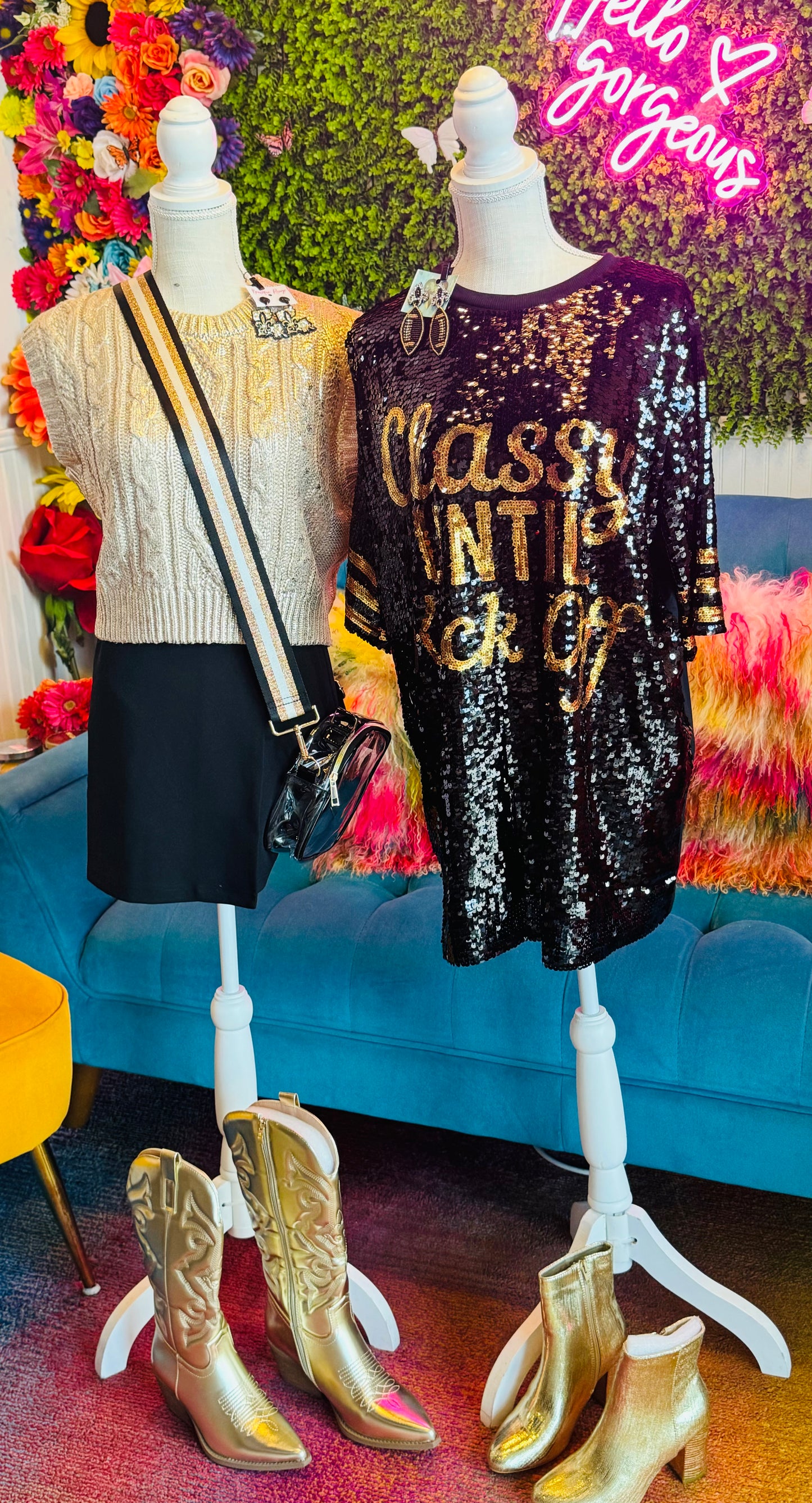 CLASSY TILL KICKOFF SEQUIN DRESS