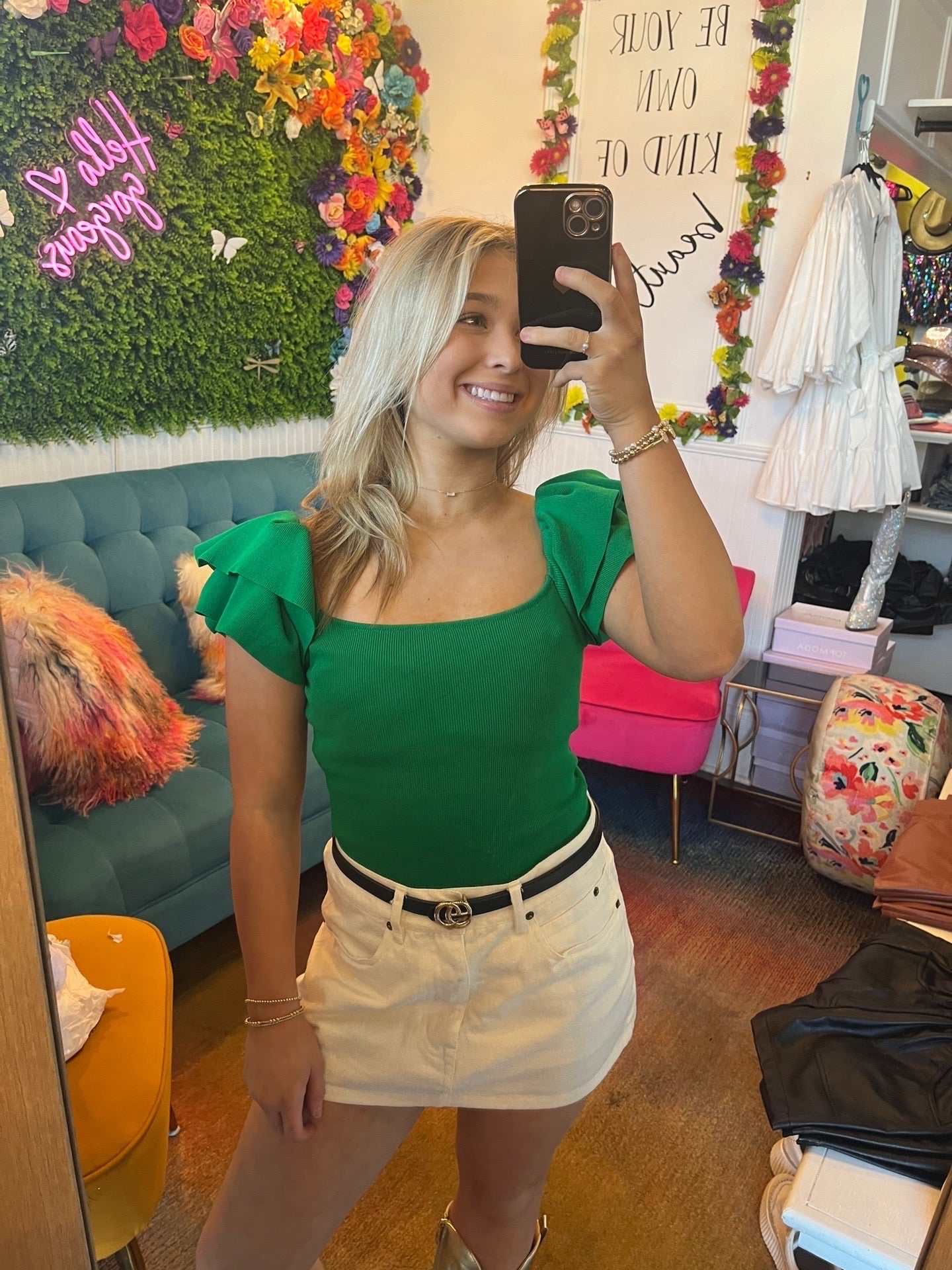 Ruffle Sleeve Top