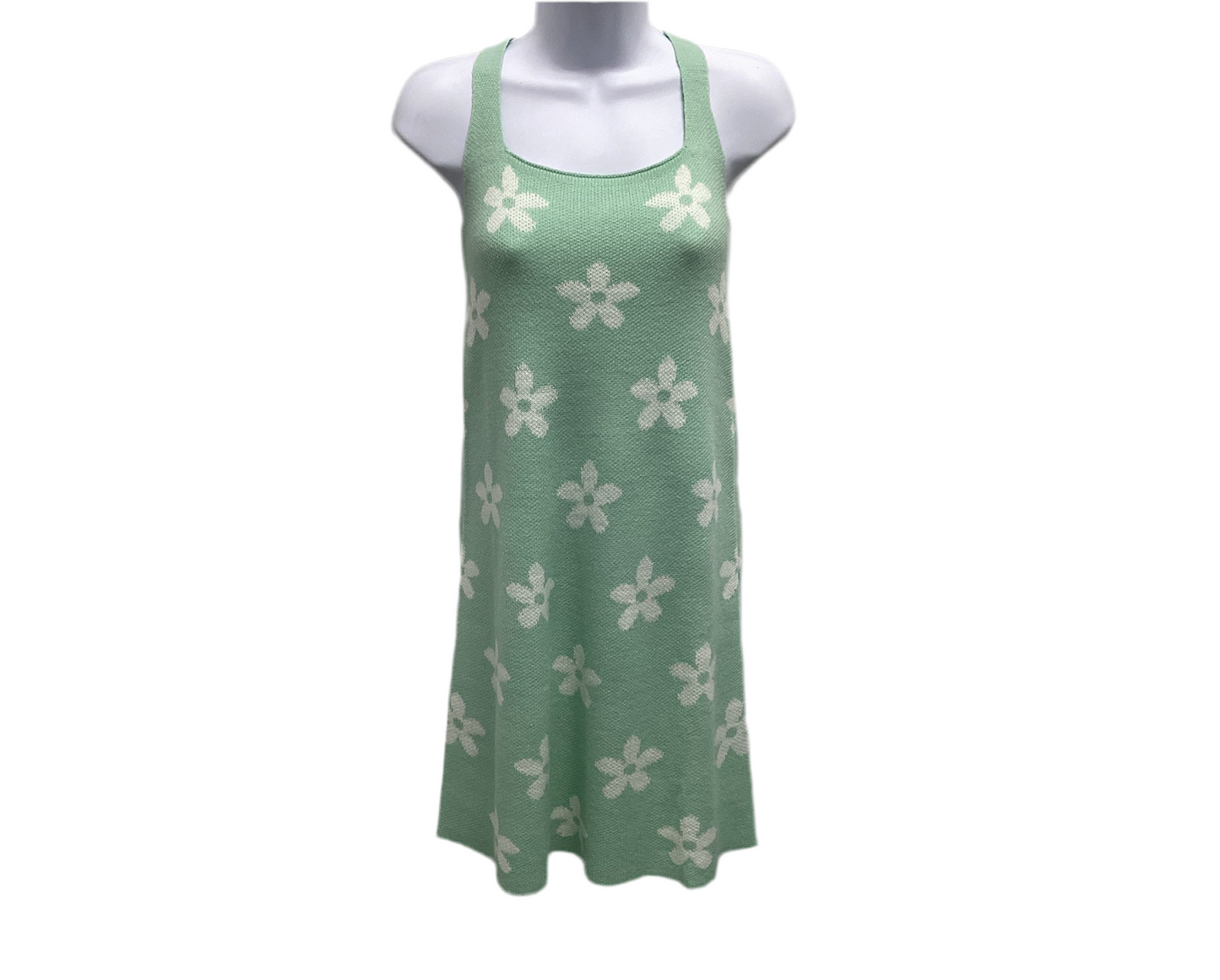 Mint Printed Sweter Dress