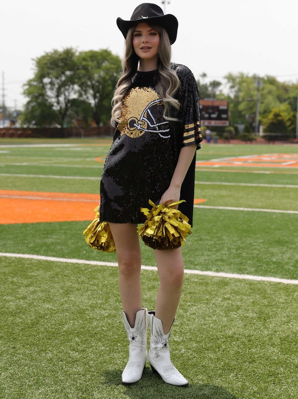 HELMET BLING SEQUIN DRESS