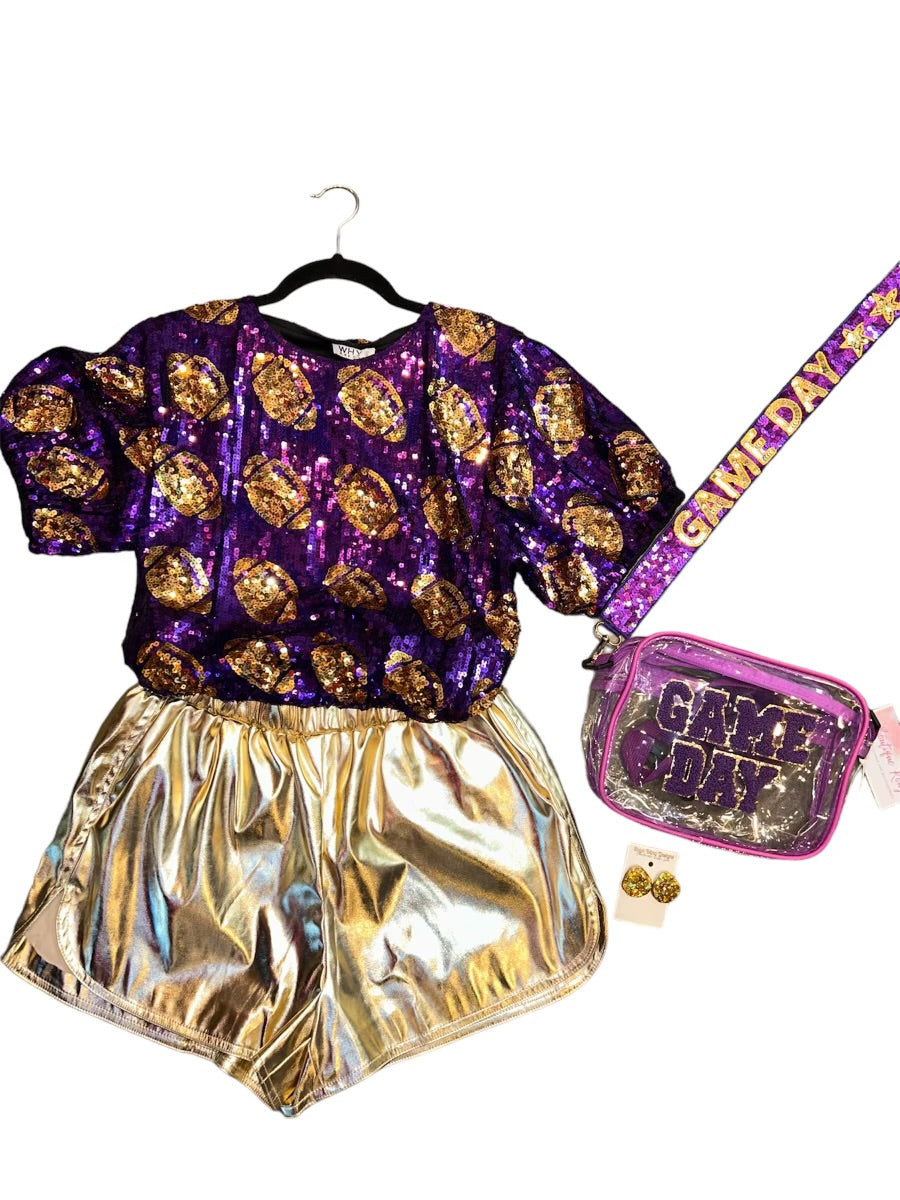 Football is Life Sequin Top