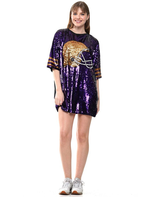 HELMET BLING SEQUIN DRESS
