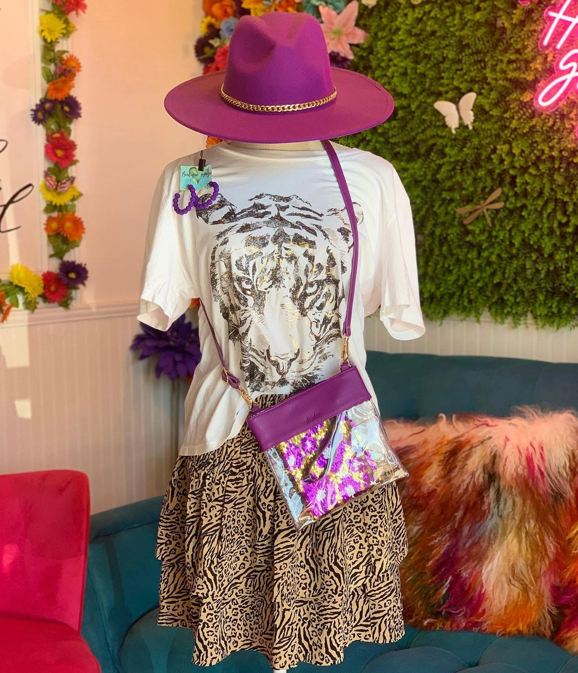 Fierce Foil Tiger Top