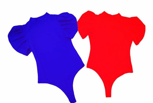 Short Puff Sleeve Body Suit
