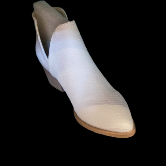 Snake Print White Low Bootie