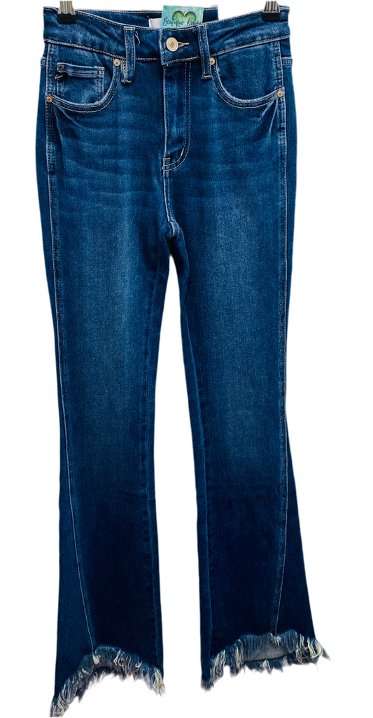 High Rise Bootcut Double Needle Stitch on Front Dark