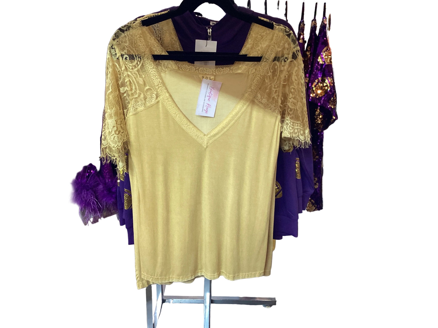 Lace sleeve top