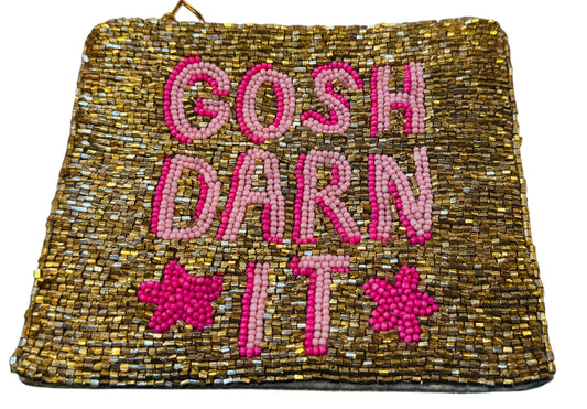 Gosh Darn It Beaded Pouch