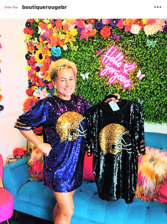 HELMET BLING SEQUIN DRESS