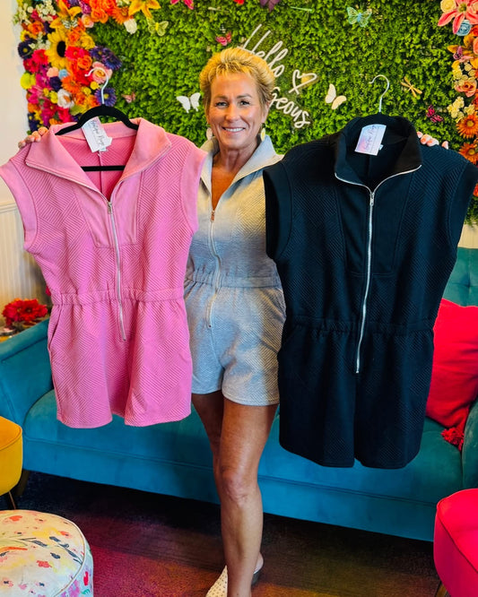 Run around Town Zip Up Romper