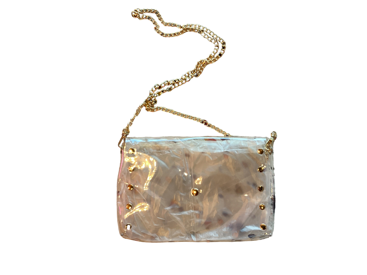 Clarissa Clear Bag Gold/Studs