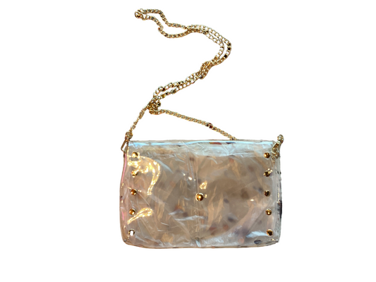 Clarissa Clear Bag Gold/Studs