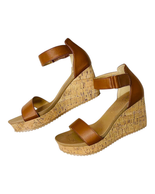 KAYA SUPER TUMBLE TAN WEDGES