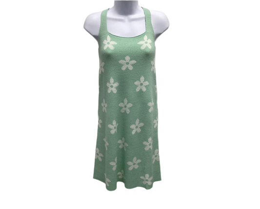 Mint Printed Sweter Dress