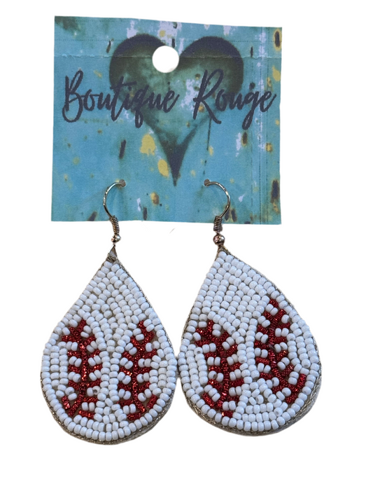 Sports Earrings Beaded Small
