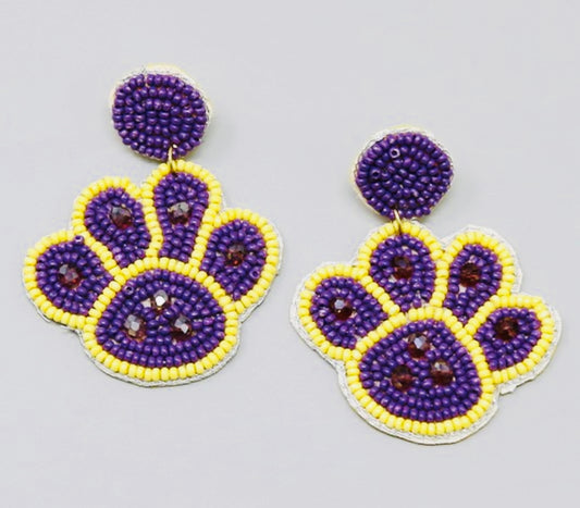 Paw Beaded Earrings
