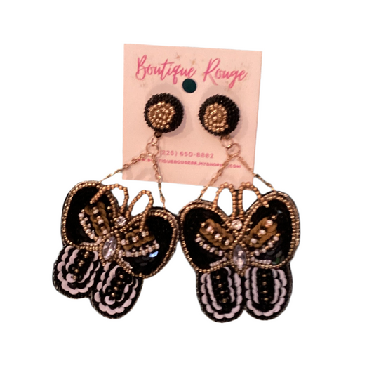 Saint butterfly earrings