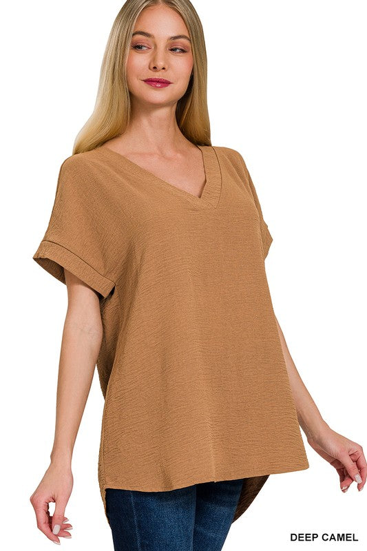 Deep V Neck Blouse