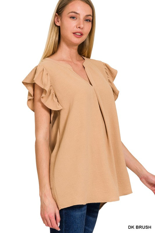Ruffled High Low Top