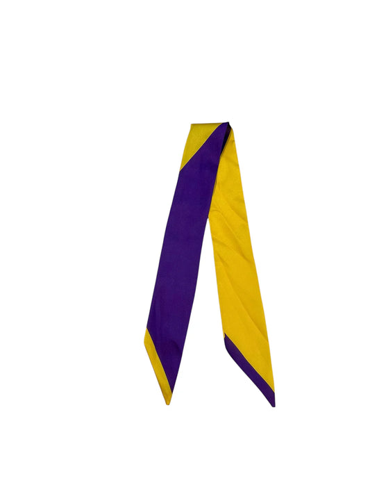 Geaux Tigers Silk Scarf Purple & Yellow