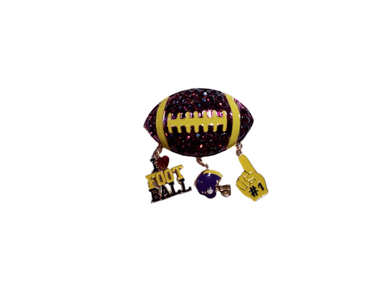 Football metal pin