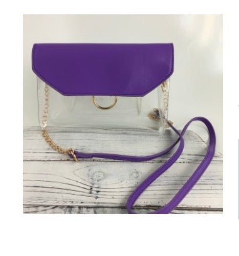 Trim clear purse