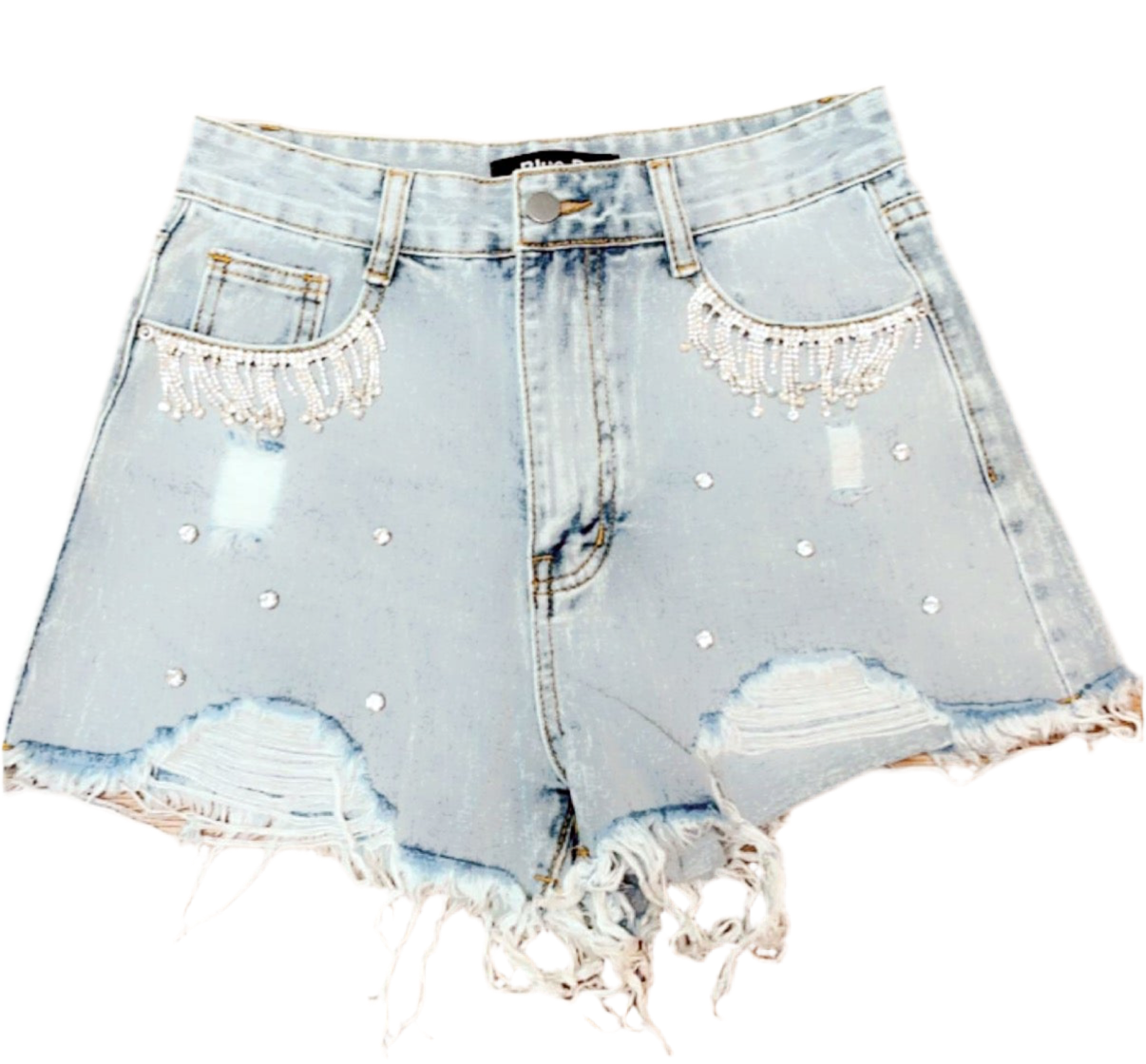 Denim Bling Shorts