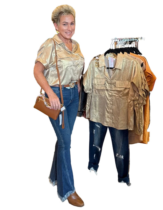 Golden Girl Woven Blouse