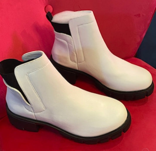 Slip On White Booties